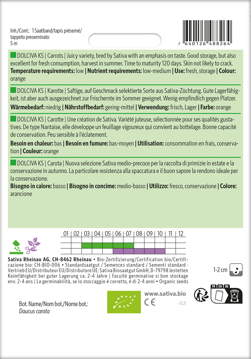 Karotte 'Dolciva KS' Biosaatgut