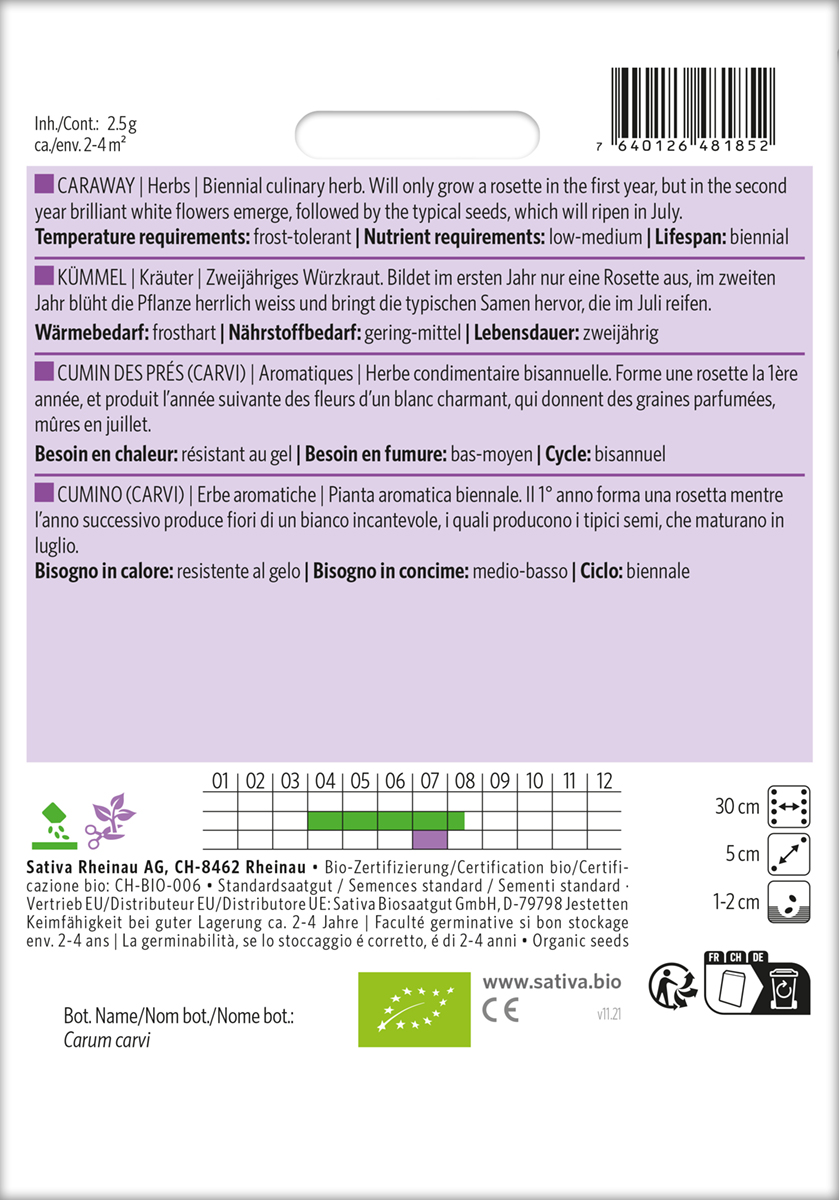 Kümmel Biosaatgut Sativa