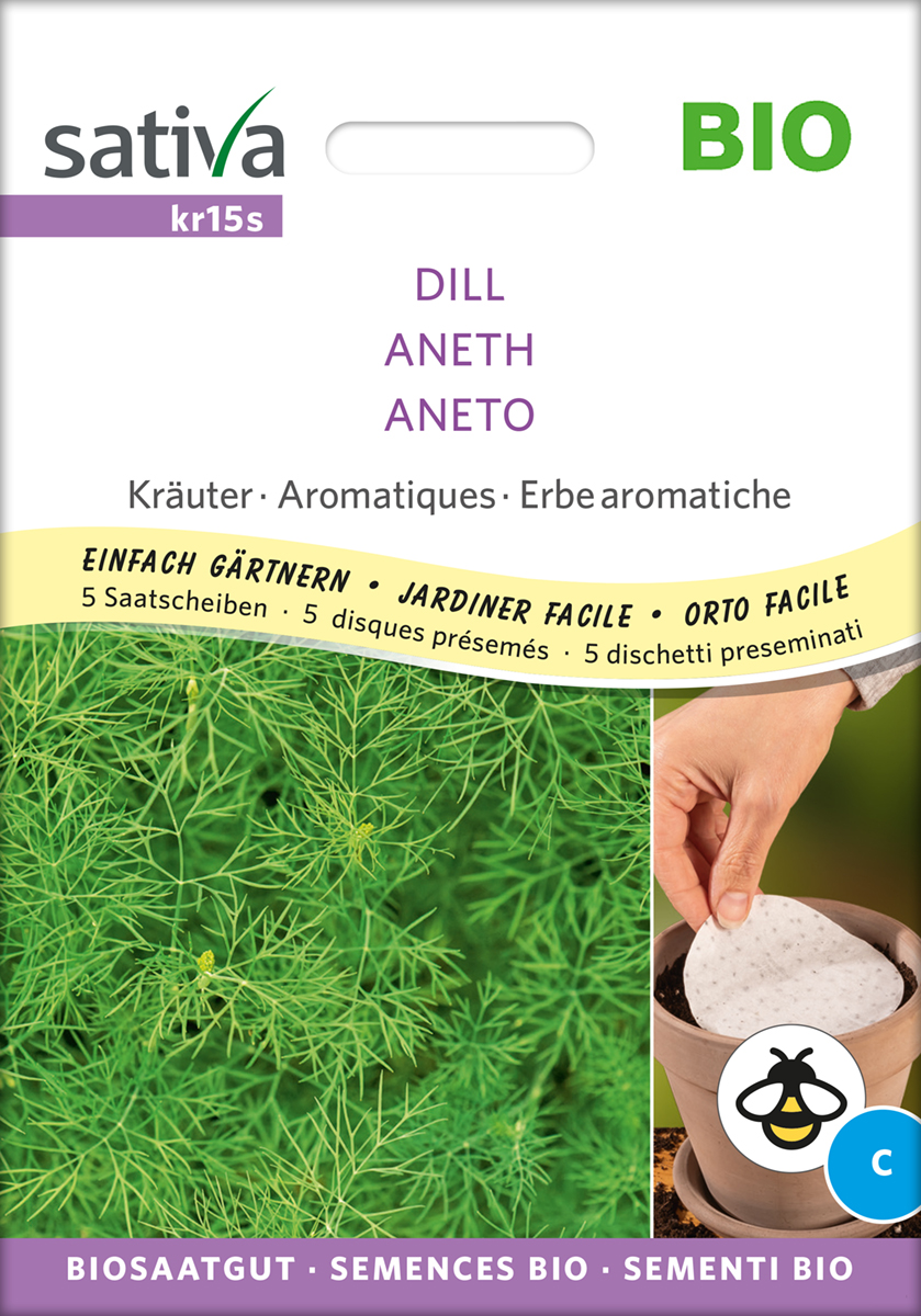 kr15s_dill_bio_samen_5_saatscheiben Dill Biosaatgut Sativa 5 Saatscheiben
