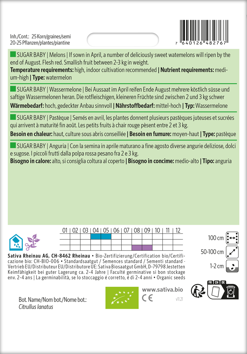 Wassermelone Sugar Baby Biosaatgut