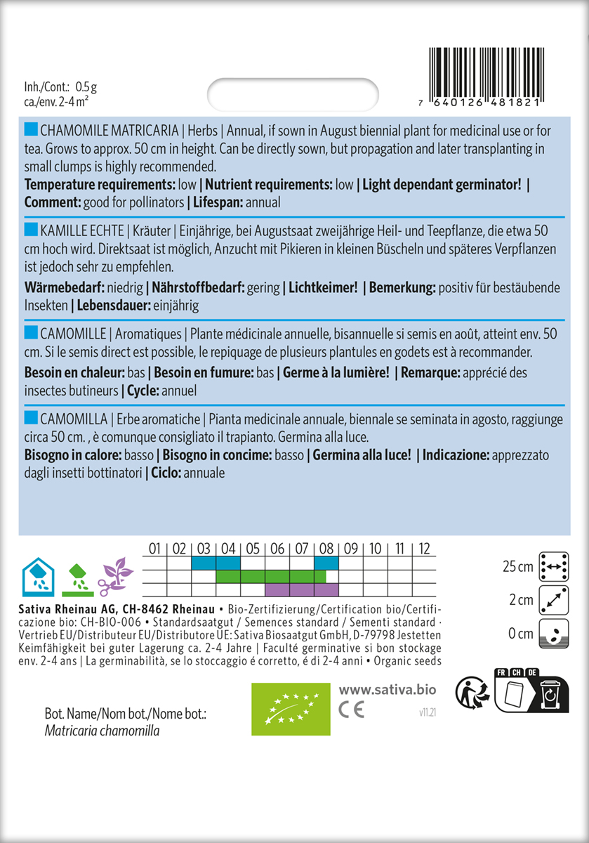 kr21_kamille_echte_bio_saatgut Kamille Echte Biosaatgut Sativa