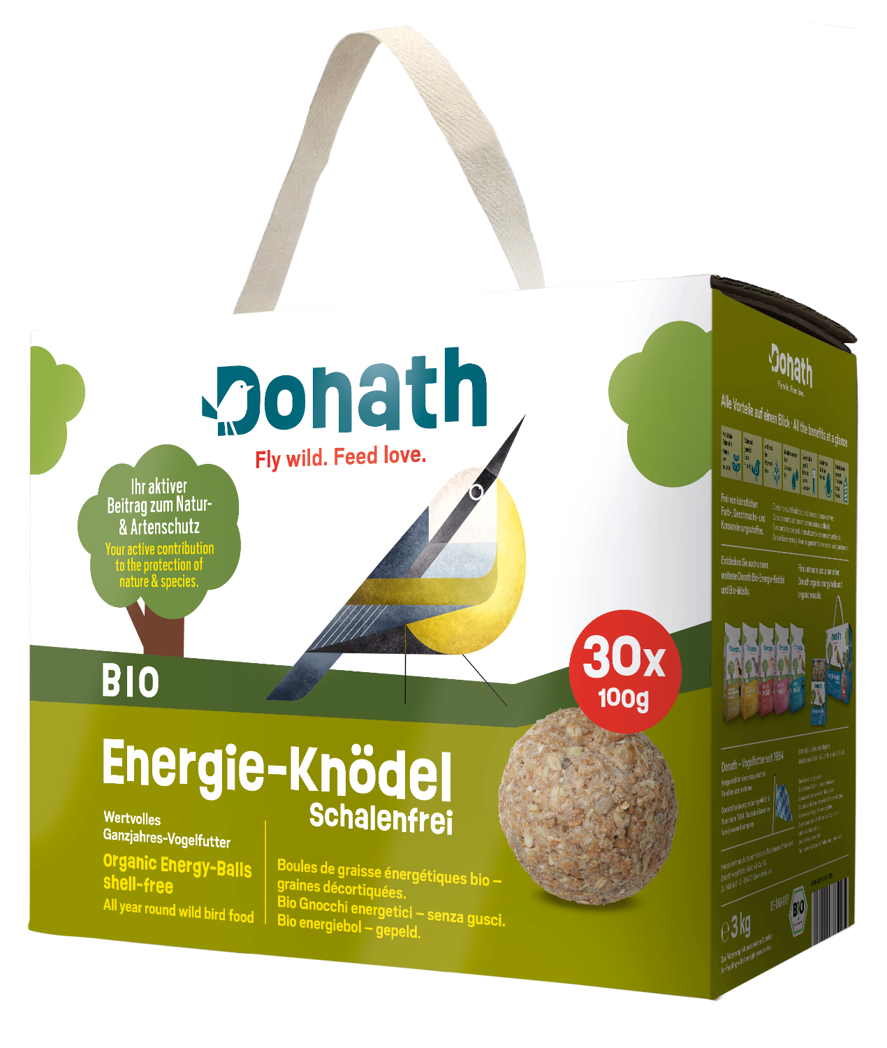 Donath BIO Energie Meisen Knödel, schalenfrei, ohne Netz 30er Box