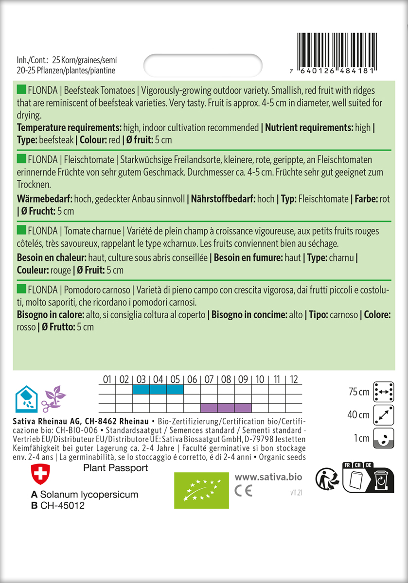 Tomate Flonda Biosaatgut