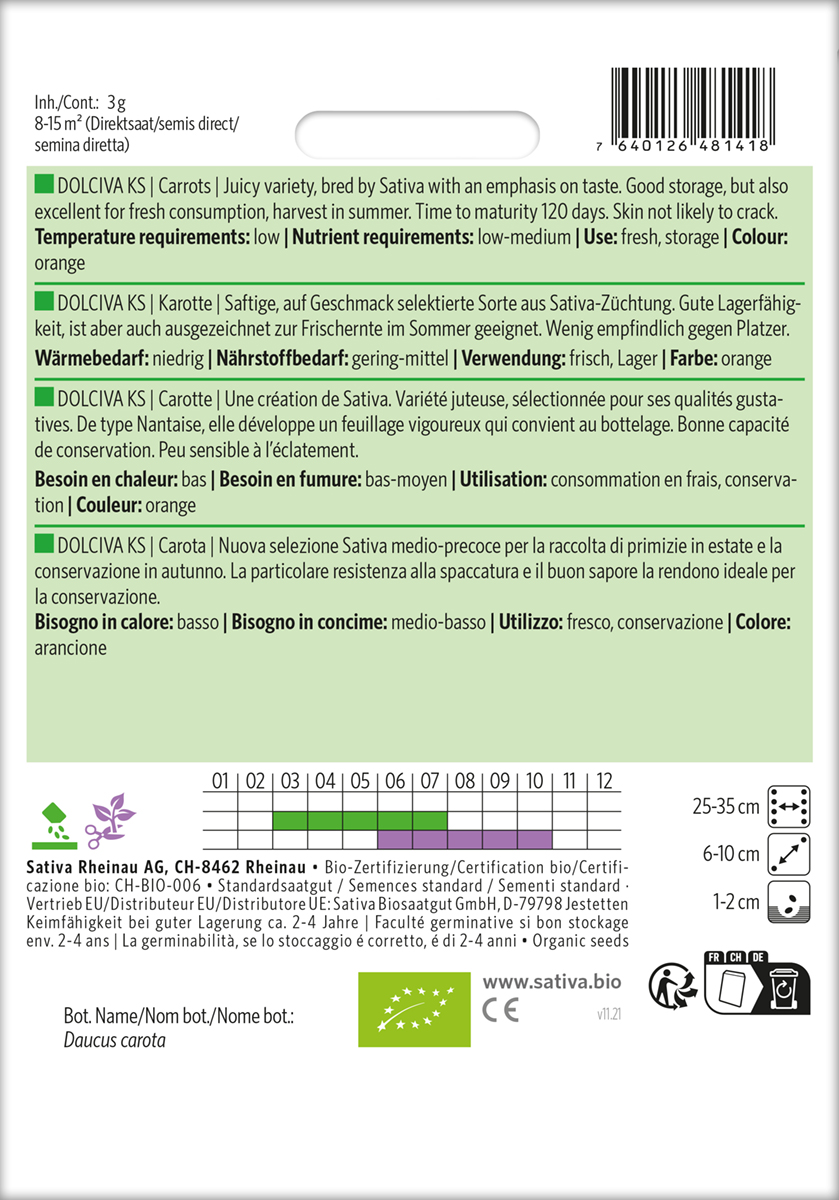 Karotte 'Dolciva KS' Biosaatgut