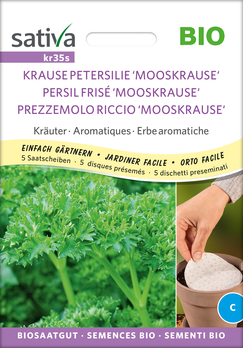 kr35s_krause_petersilie_mooskrause_bio_saatscheiben Petersilie Mooskrause, BIO, 5 Saatscheiben