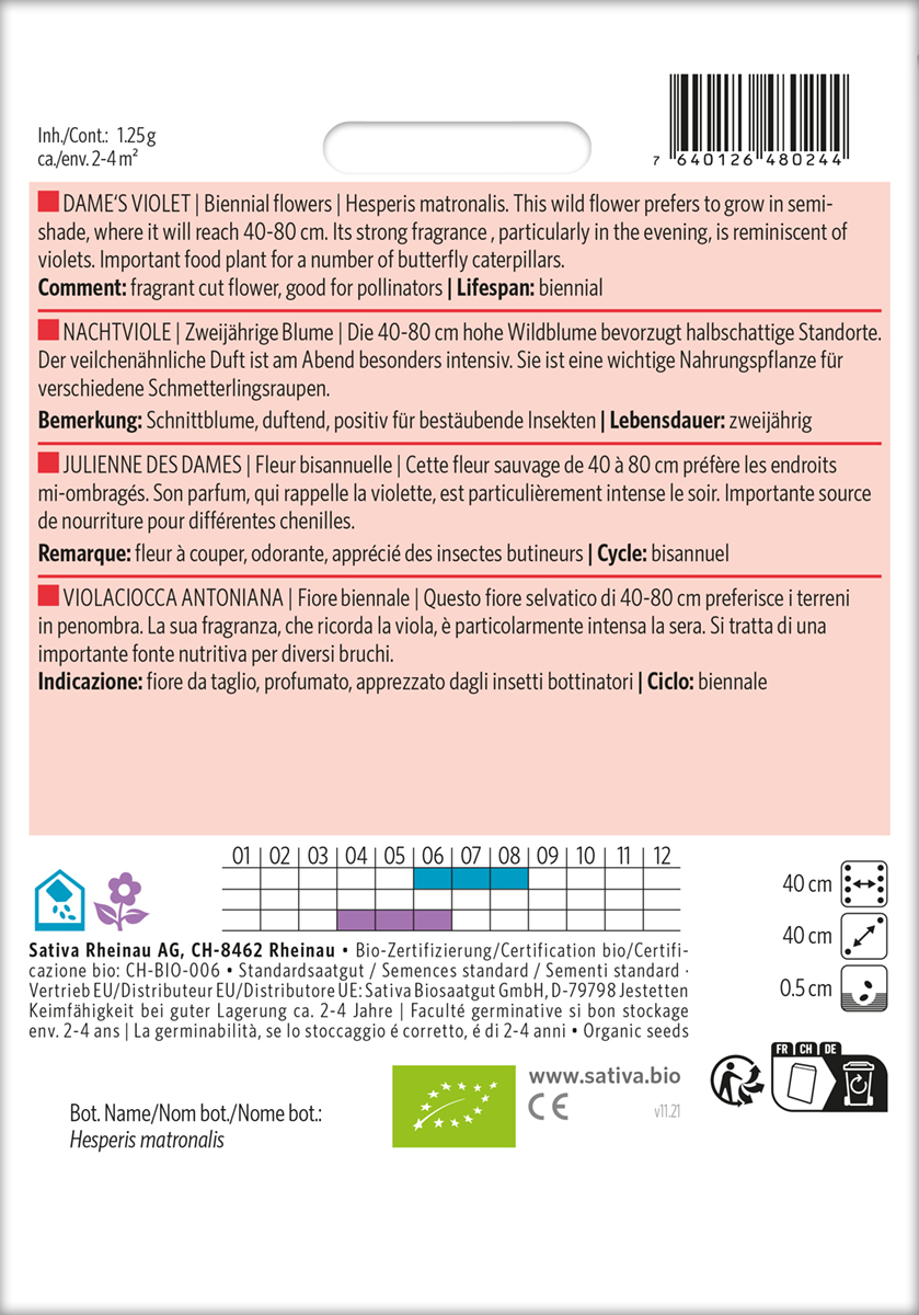 Nachtviole Biosaatgut von Sativa