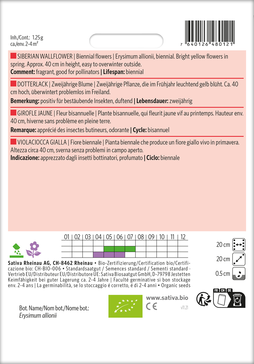 Dotterlack Biosaatgut von Sativa