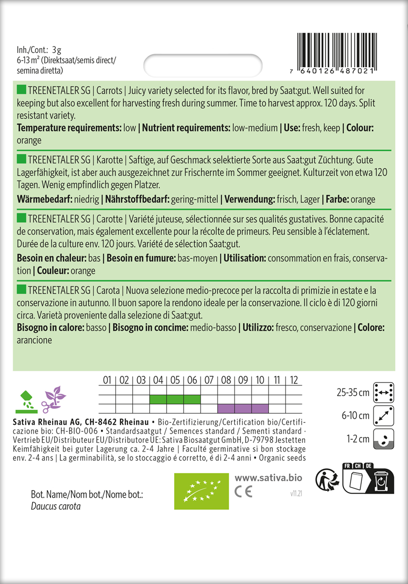 Karotte Treenetaler SG BIO Samen