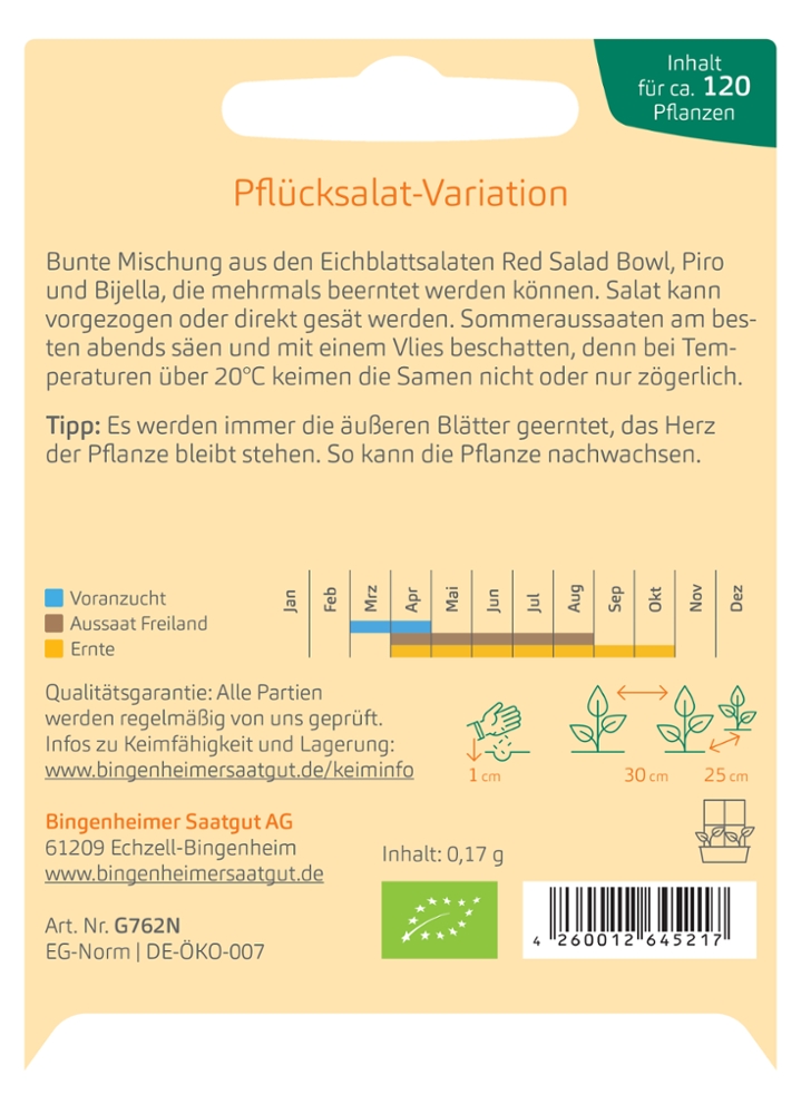 Pflücksalat Variation