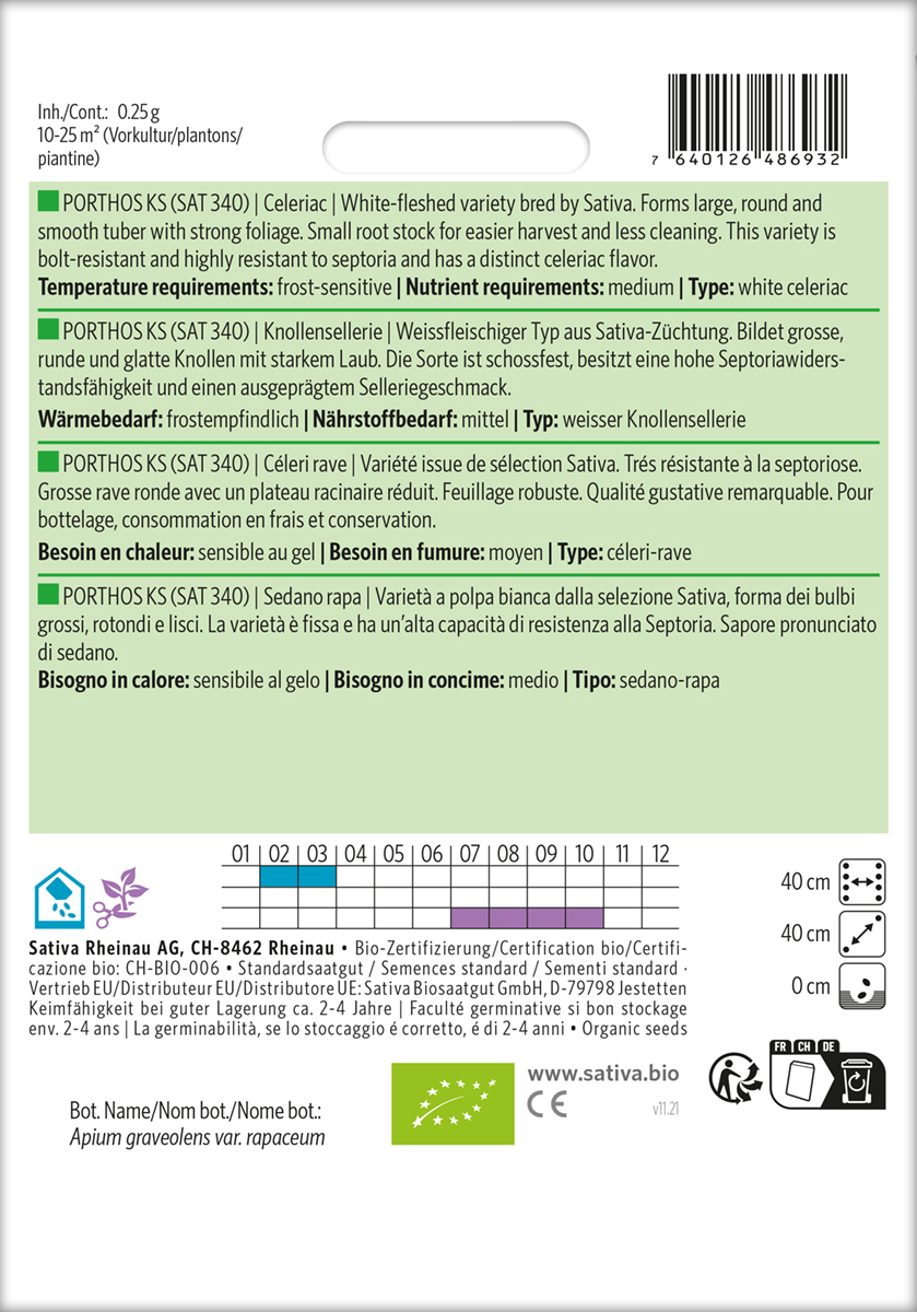 Sellerie Porthus KS (SAT-340) Biosaatgut