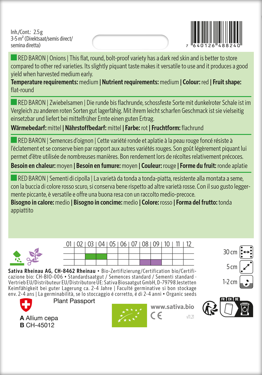 Zwiebell Red Baron Biosaatgut
