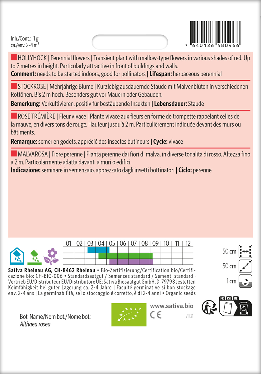 Stockrose Biosaatgut Sativa
