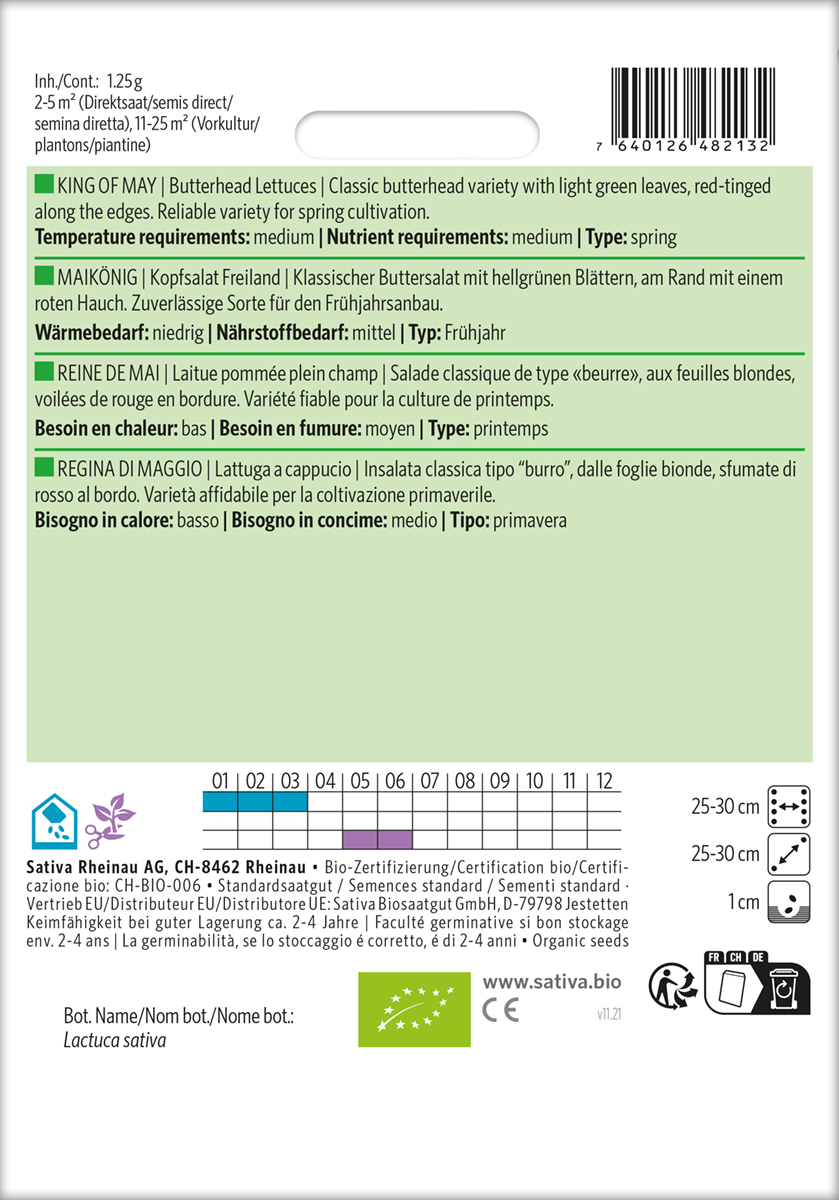 Maikönig, Kopfsalat Samen für die Welt