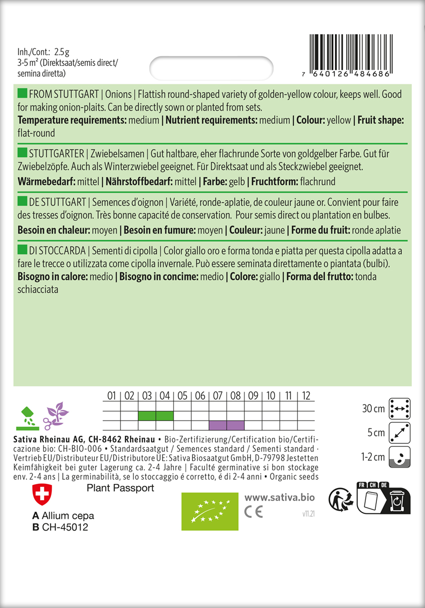 Zwiebel Stuttgarter Biosaatgut