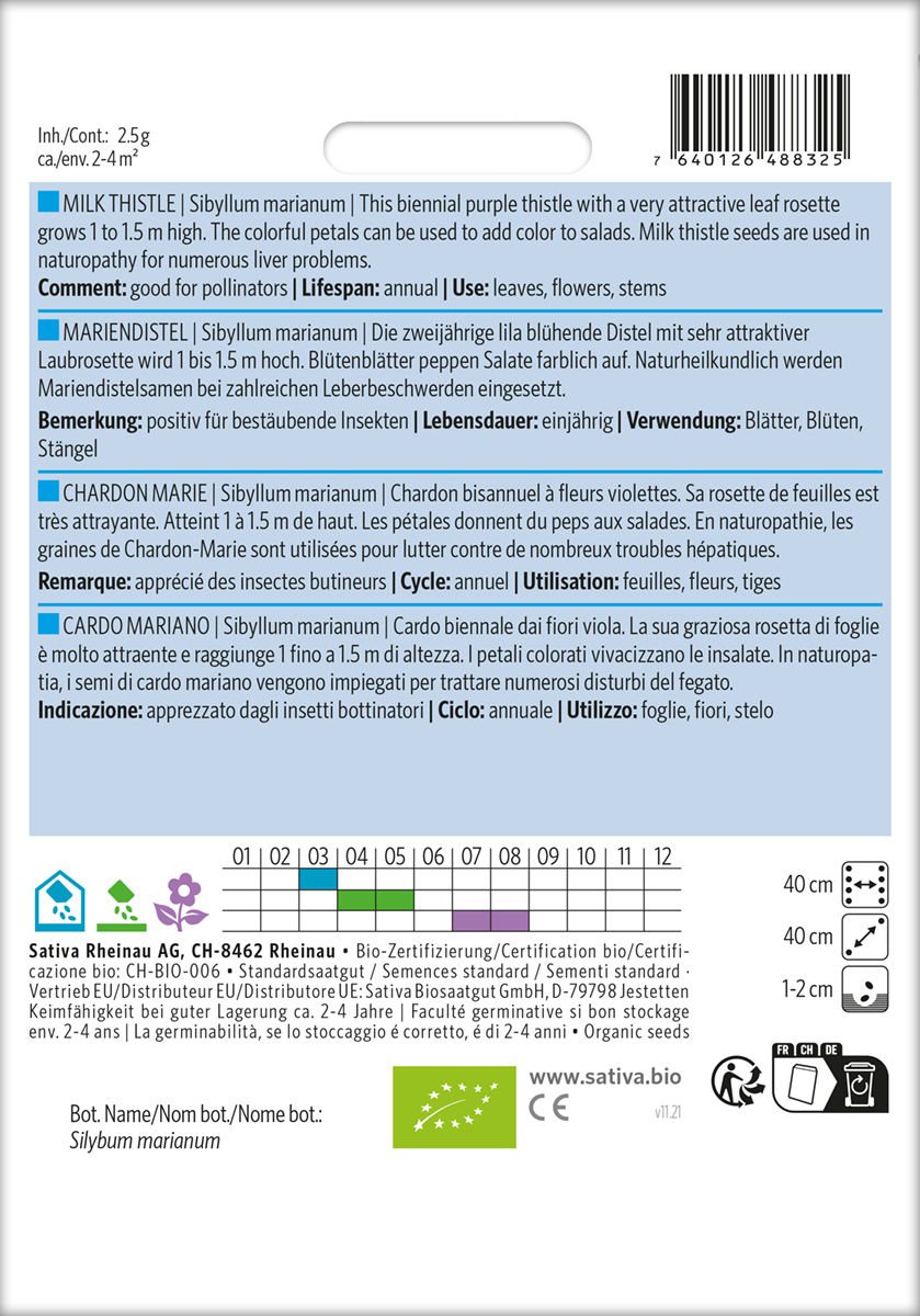 Mariendistel Biosaatgut