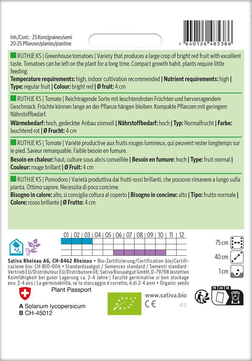 Tomate Ruthje KS Biosaatgut Sativa