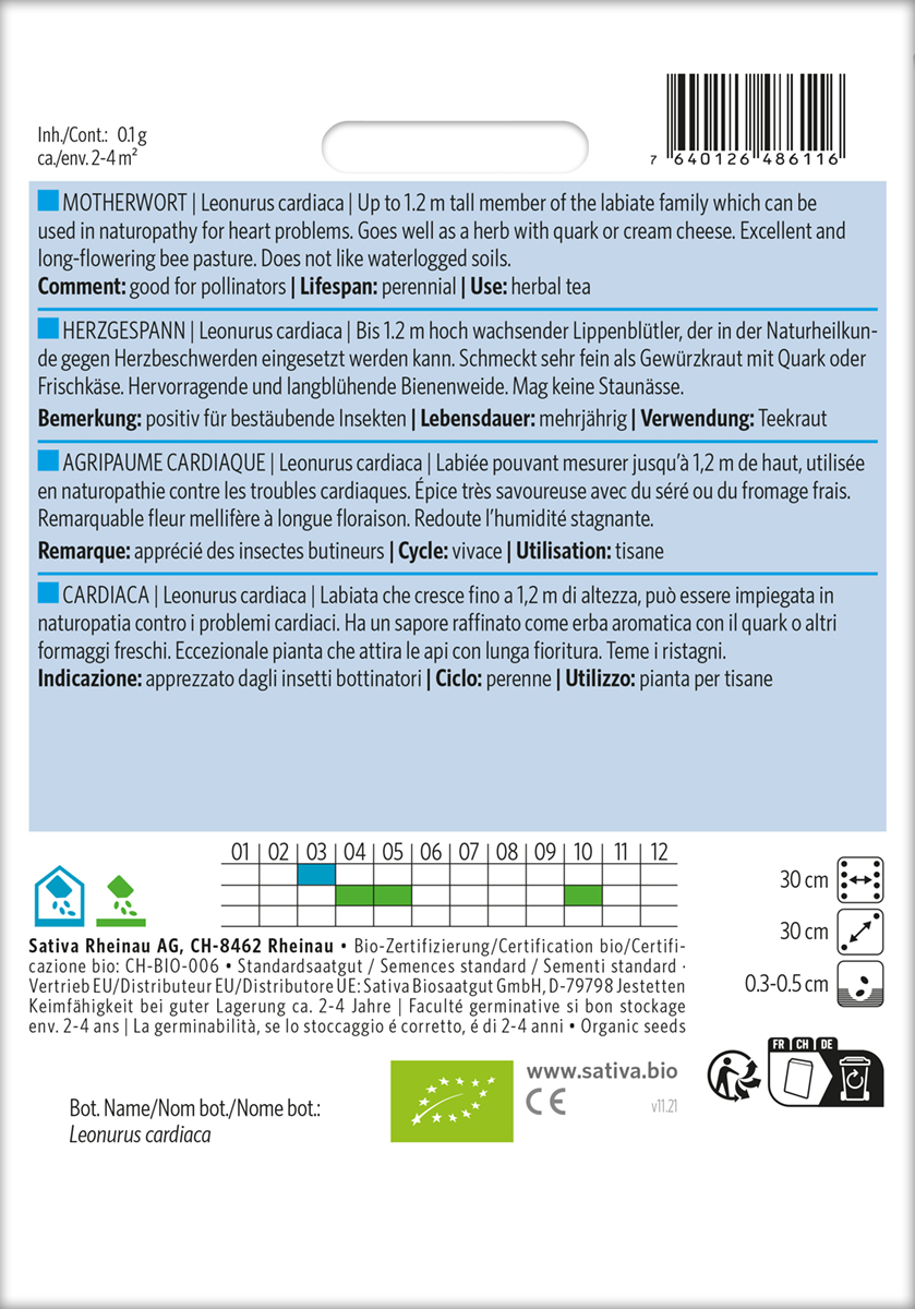 Herzgespinnkraut Biosaatgut