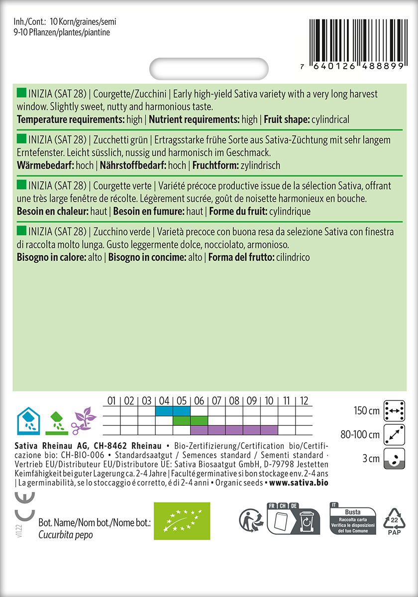 Zucchini Inizia Biosaatgut