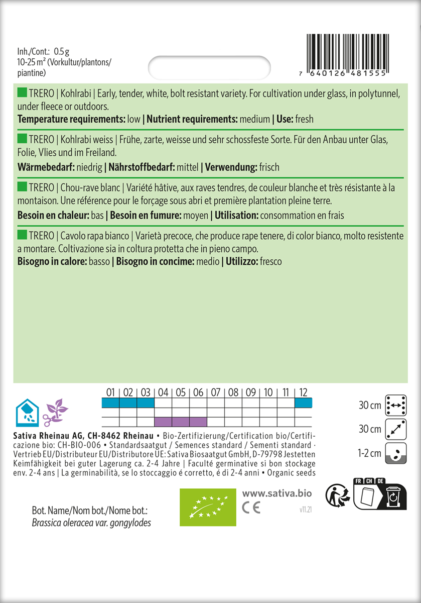 Kohlrabi Trero Biosaatgut
