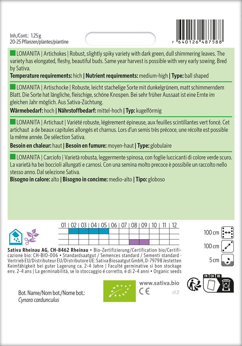 Artischocke 'Lomanita' Biosaatgut