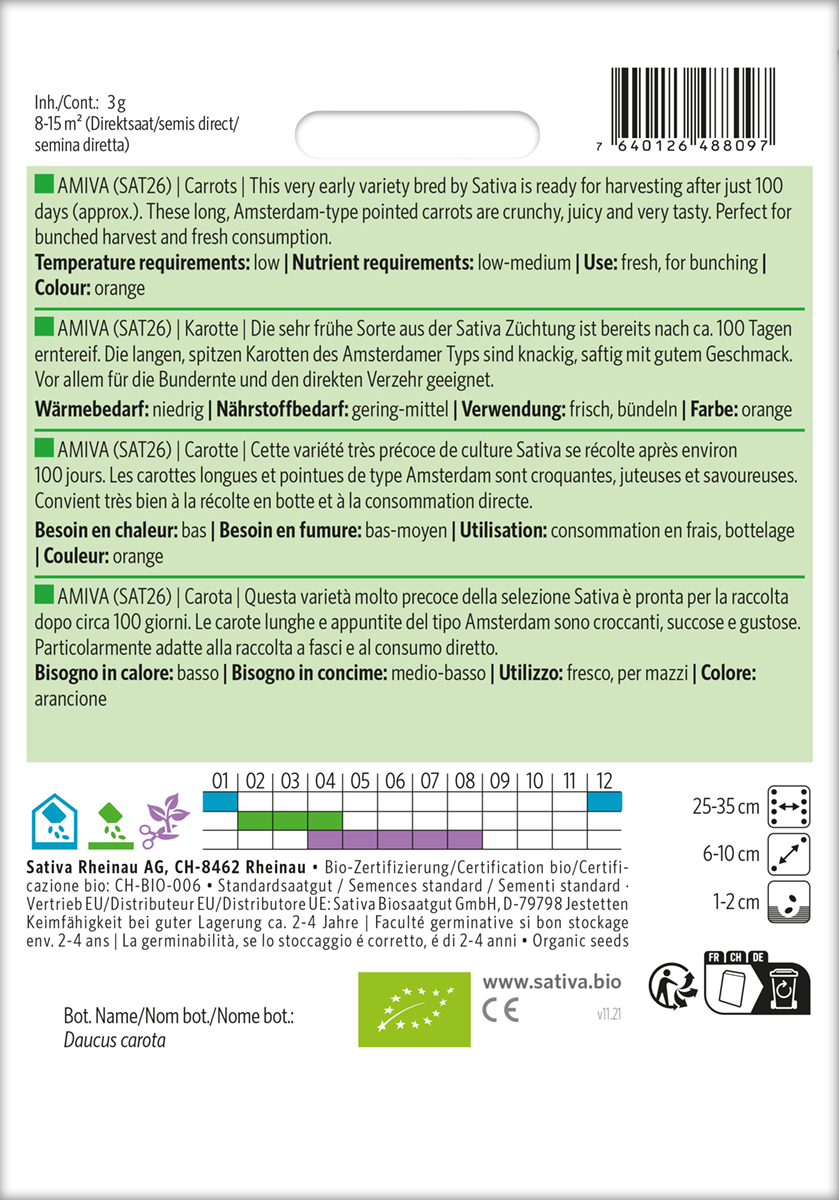 Karotte Amiva (Sat26) Biosaatgut